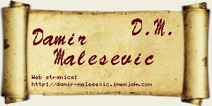 Damir Malešević vizit kartica